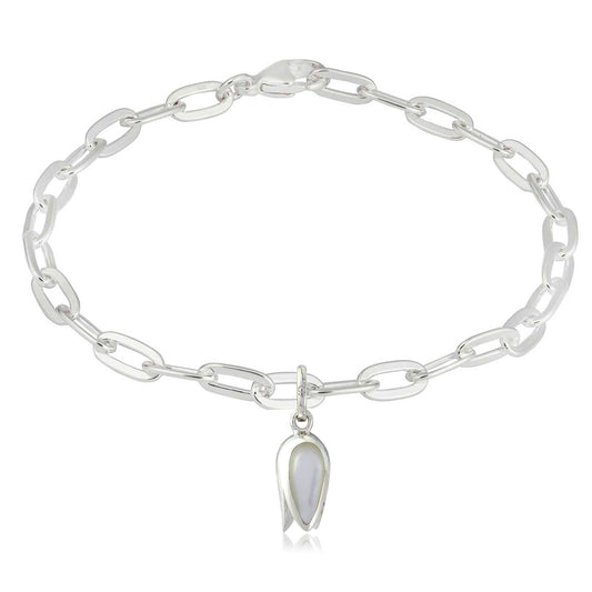 Tulip Oval Link Recycled Sterling Silver Bracelet - Cotswold Jewellery