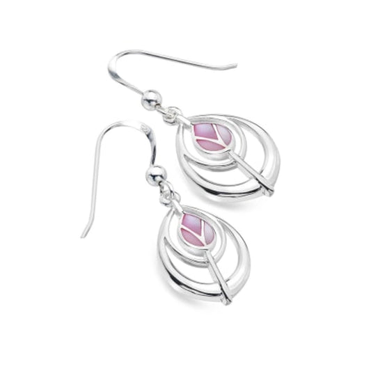 Tulip Pink Mother of Pearl Earrings - Cotswold Jewellery