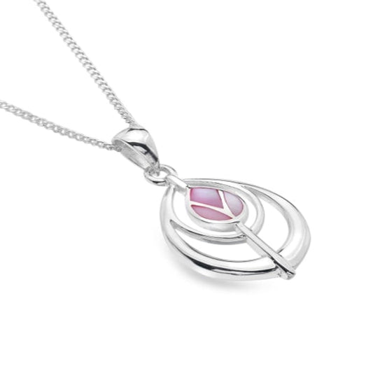 Tulip Pink Mother of Pearl Necklace - Cotswold Jewellery