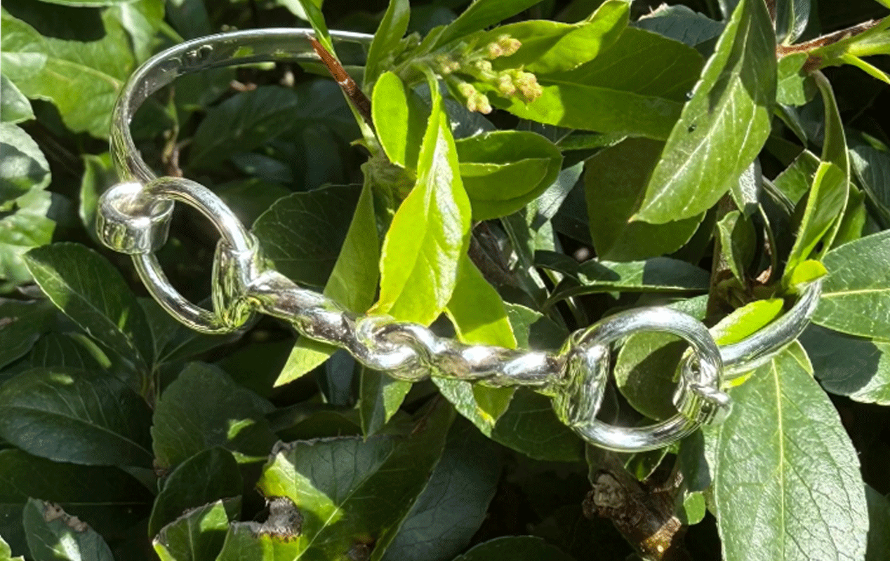 Hiho Silver Twisted Snaffle Bracelet