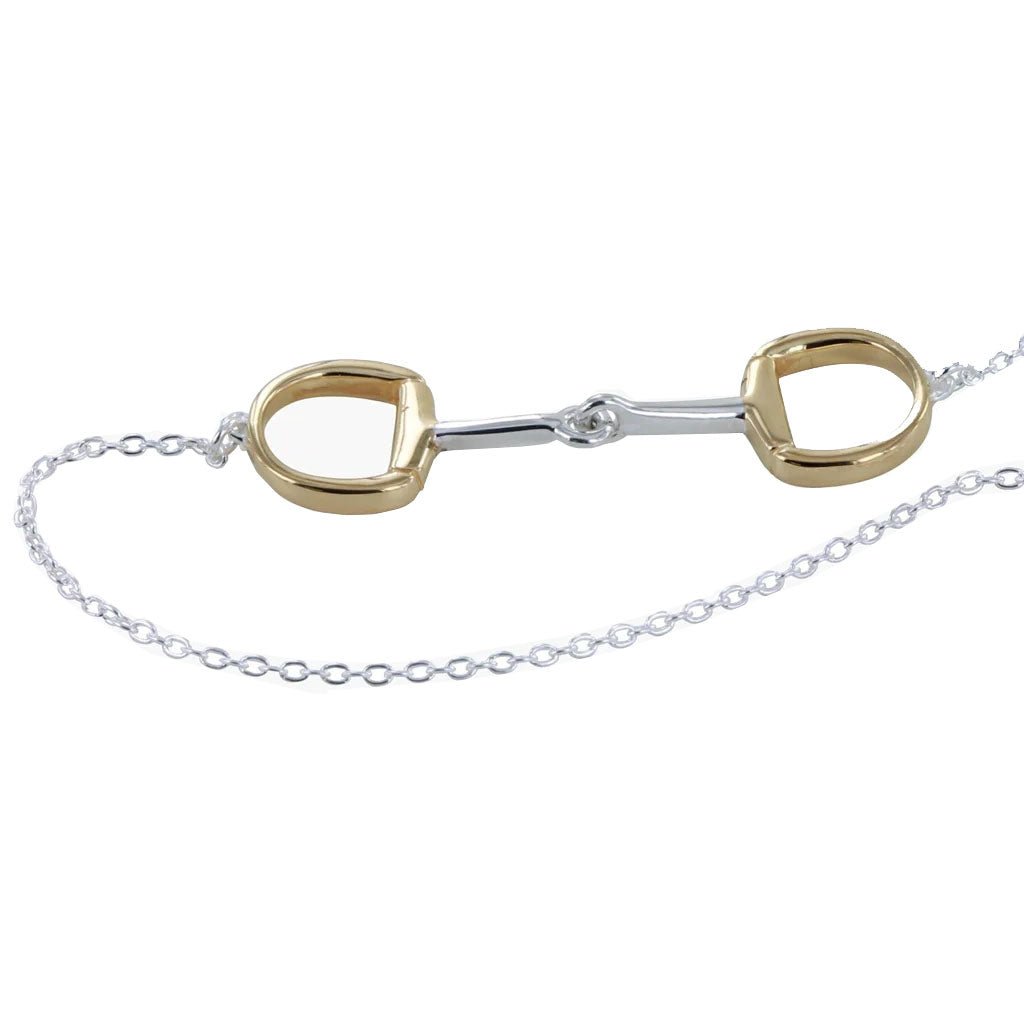 Two Tone Sterling Silver Snaffle Necklace - Cotswold Jewellery