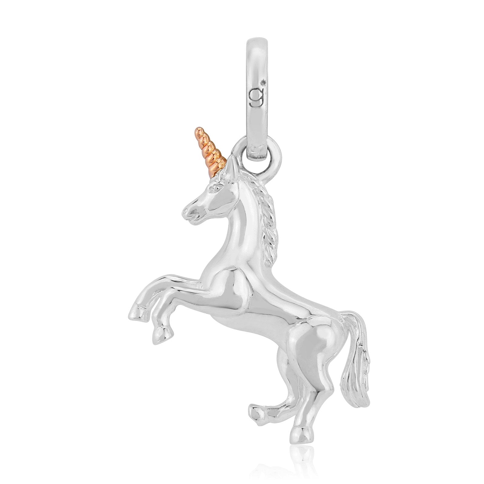 Unicorn Recycled Sterling Silver Charm - Cotswold Jewellery