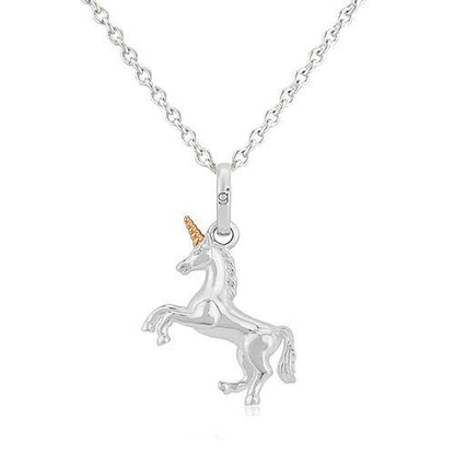Unicorn Recycled Sterling Silver Necklace - Cotswold Jewellery