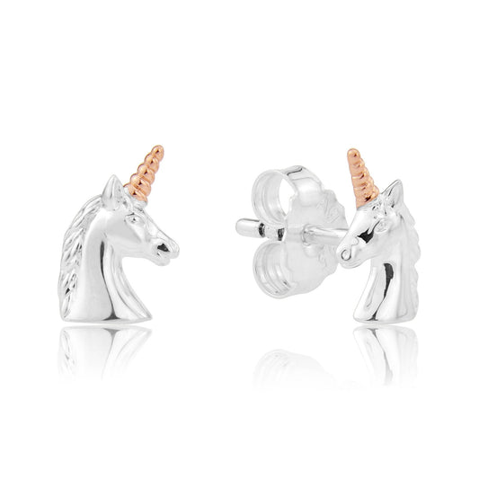 Unicorn Sterling Silver Earrings - Cotswold Jewellery