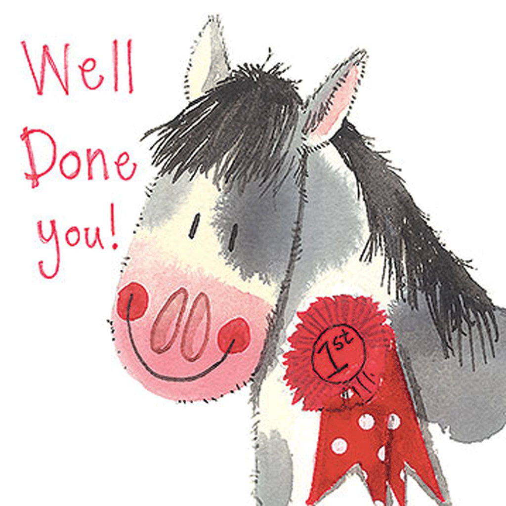 Well Done Horse Card - Cotswold Jewellery