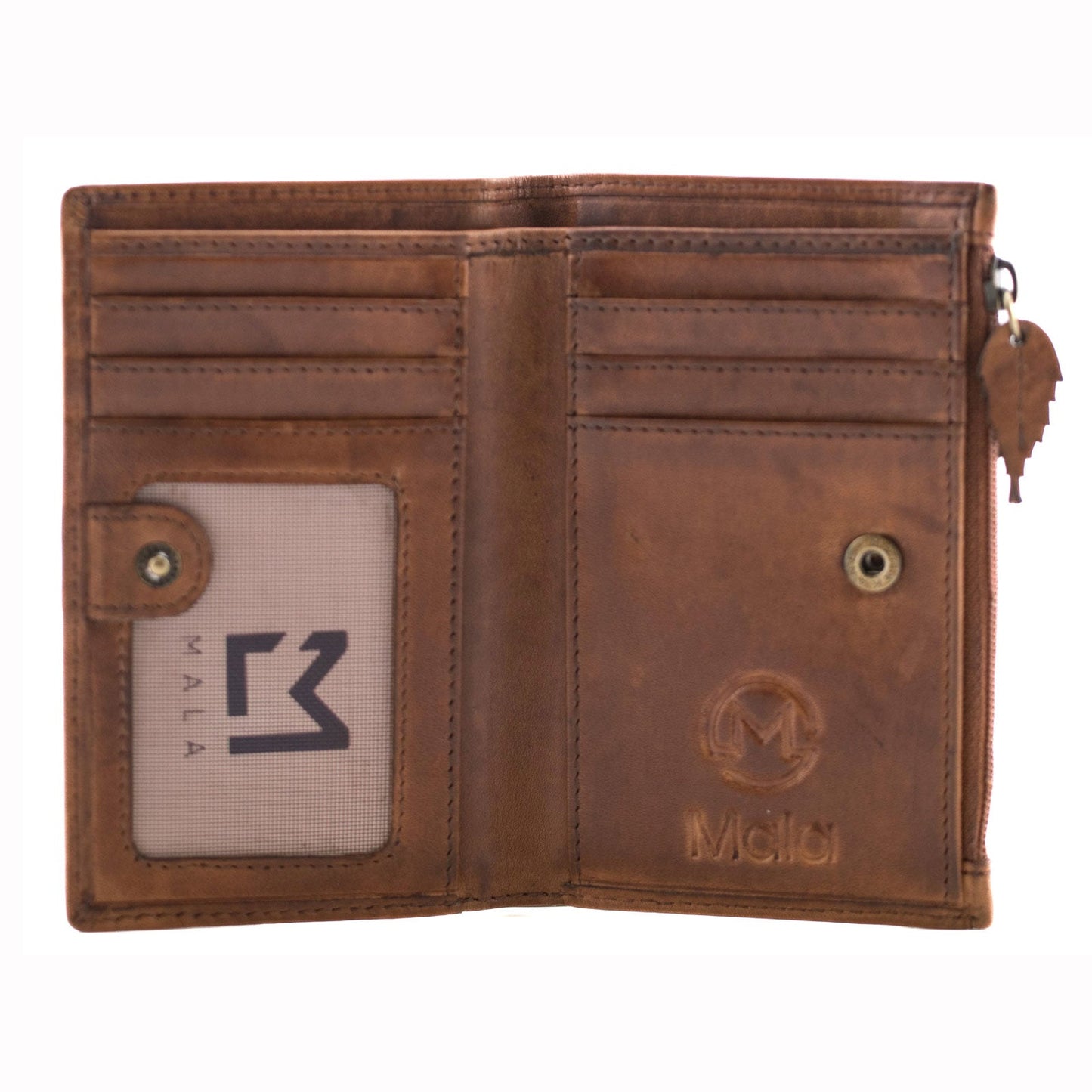 Wildbloom Tan Leather Compact Purse - Cotswold Jewellery