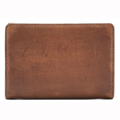 Wildbloom Tri Fold Tan Leather Purse - Cotswold Jewellery
