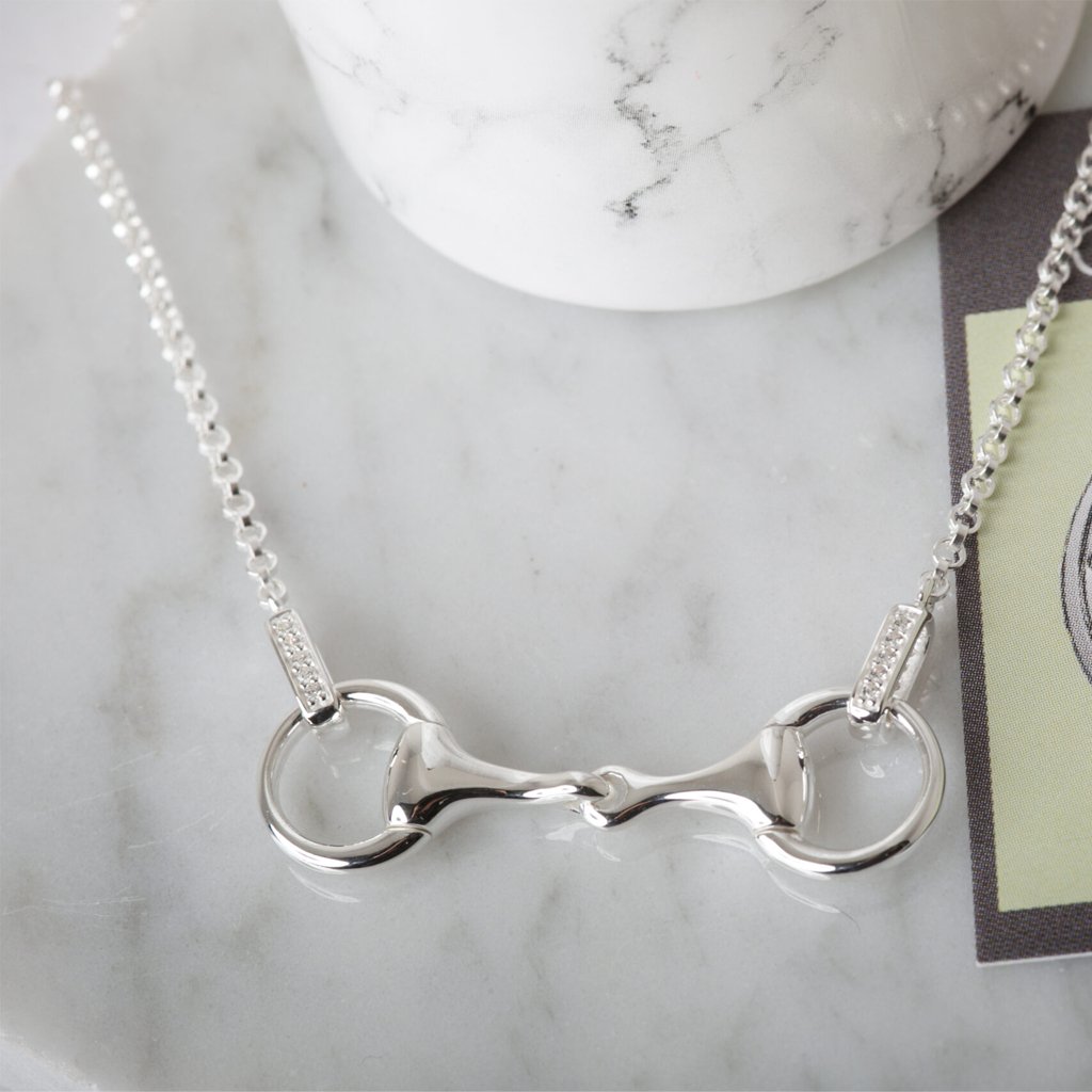 WOW Sparkly Snaffle Bit Necklace - Cotswold Jewellery