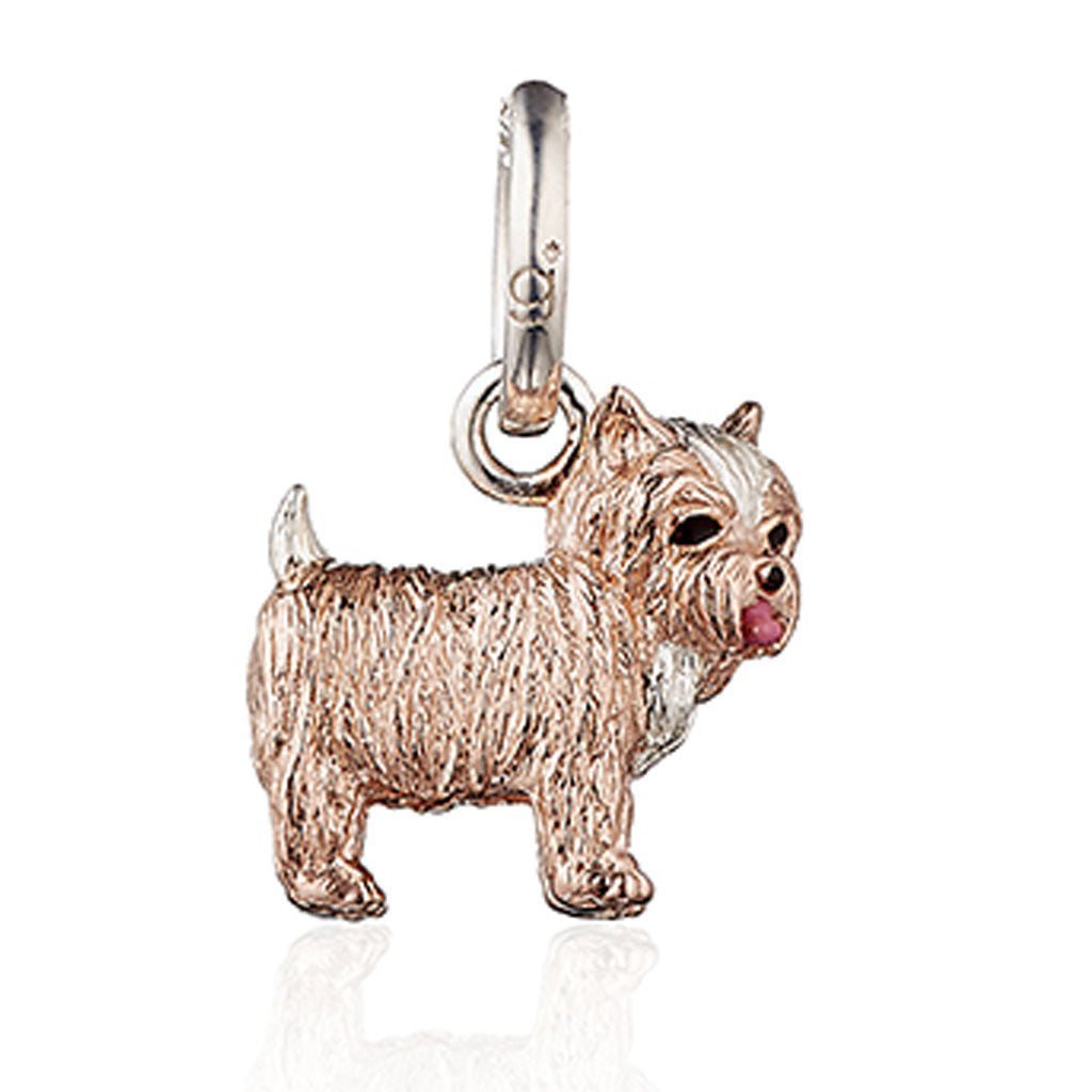 Yorkshire Terrier Recycled Sterling Silver Charm - Cotswold Jewellery
