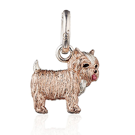Yorkshire Terrier Recycled Sterling Silver Charm - Cotswold Jewellery