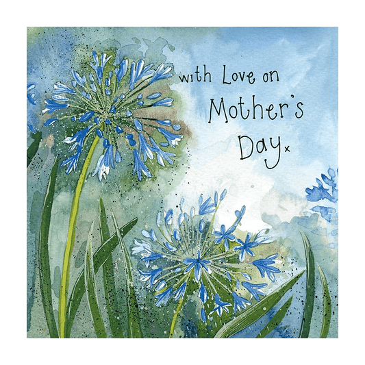 Alex Clark Mothers Day Agapanthus Floral Card - Cotswold Jewellery
