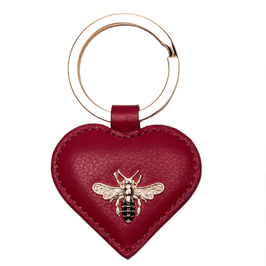 Bee Heart Key Ring Red - Cotswold Jewellery