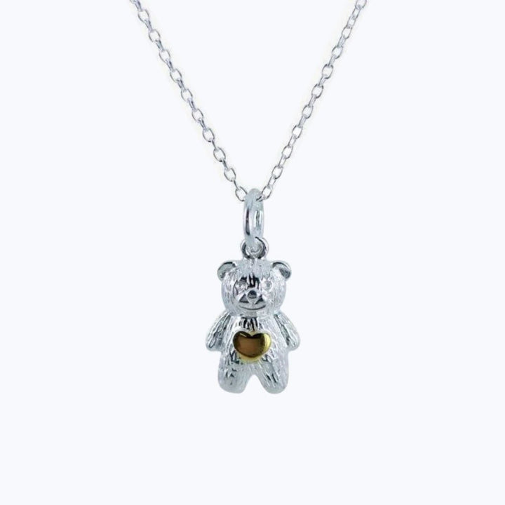 Children's Sterling Silver Teddy Necklace - Cotswold Jewellery