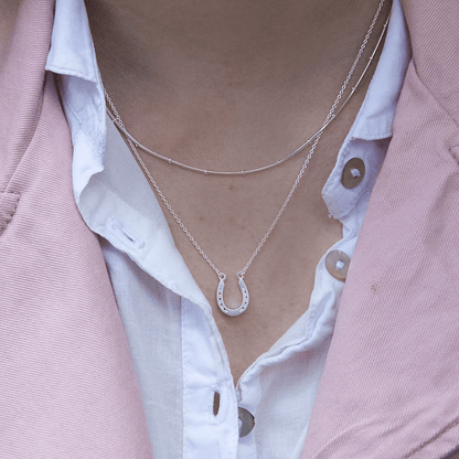 Christin Ranger Stunning Sterling Silver Horseshoe Necklace - Cotswold Jewellery
