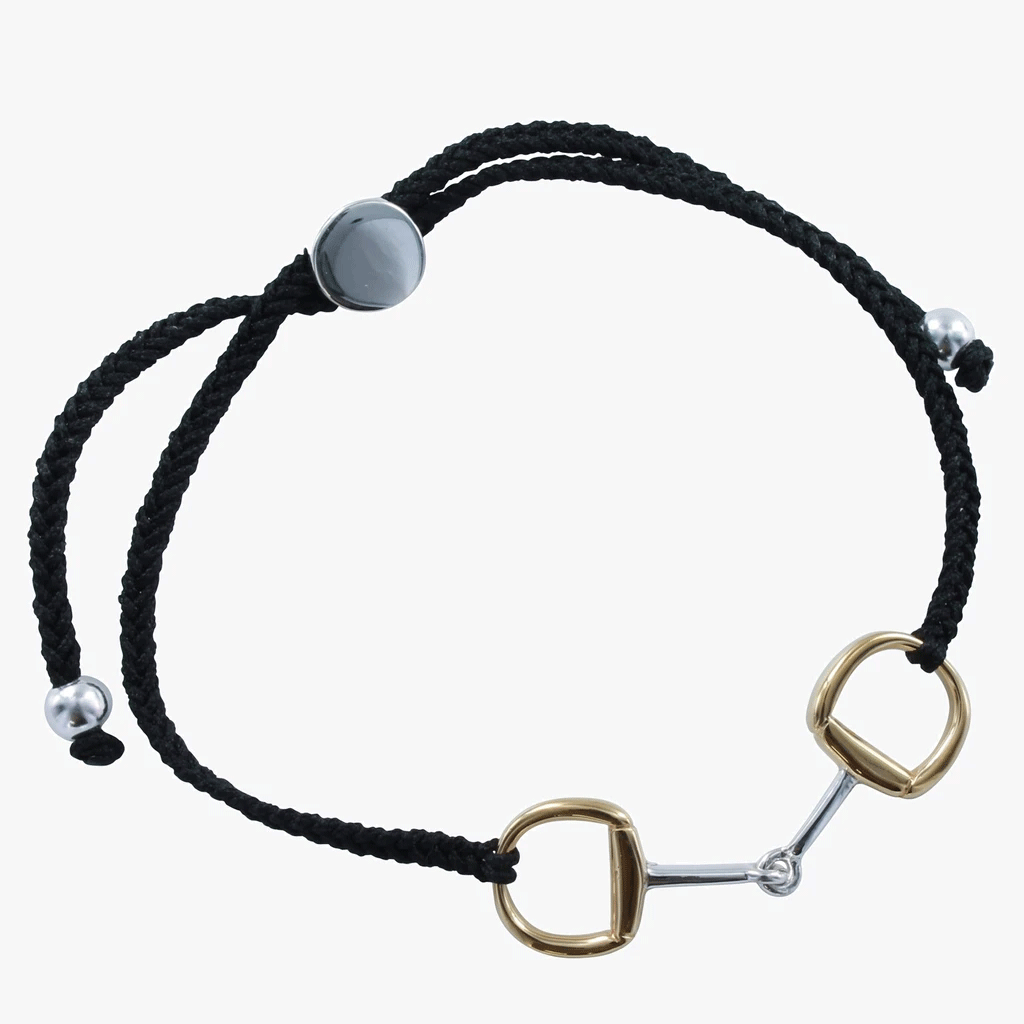 Snaffle Bit Black Friendship Bracelet - Cotswold Jewellery